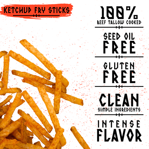 Potato Sticks | Ketchup | Beef Tallow Fry Sticks | 2-Pack, 18oz