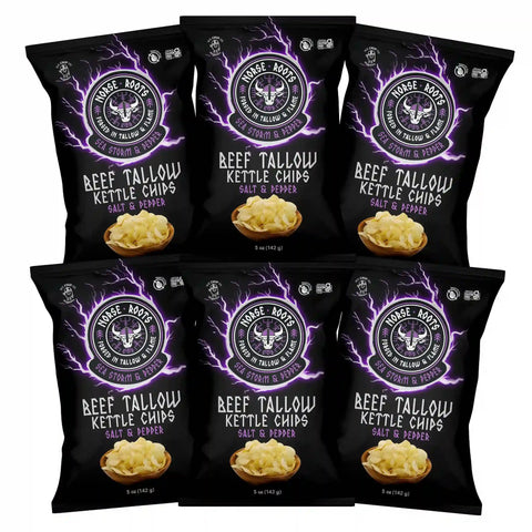 Sea Storm & Pepper | Beef Tallow Chips (6-Pack) - Norse Roots