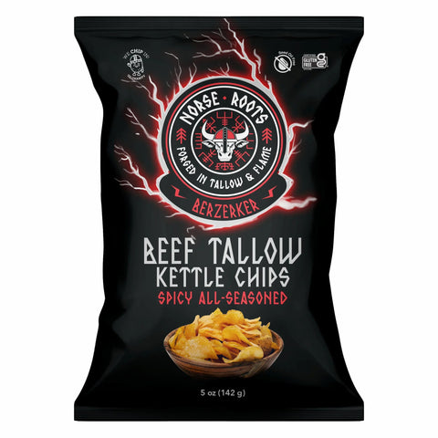 Berzerker — Spicy All-Season | Beef Tallow Chips (6-Pack) - Norse Roots