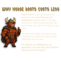 Why Norse Roots Costs Less - no middleman, manufactured ourselves in the US.