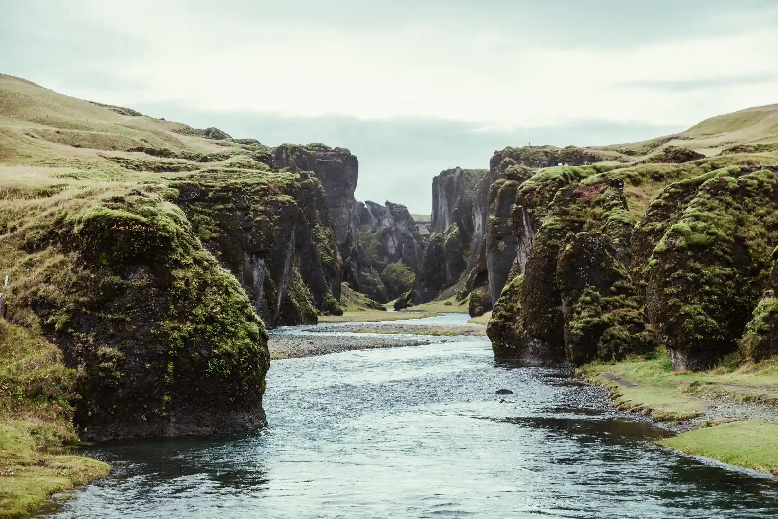 Norse Roots Nordic-style landscape featuring Mossy cliffs and a river in a valley